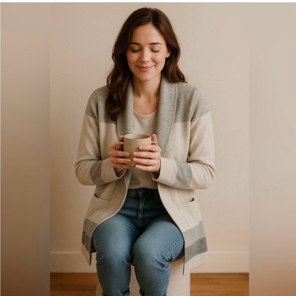 Benedetta B Sweaters - Benedetto B open front cardigan, merino wool/cashmere M soft, cozy